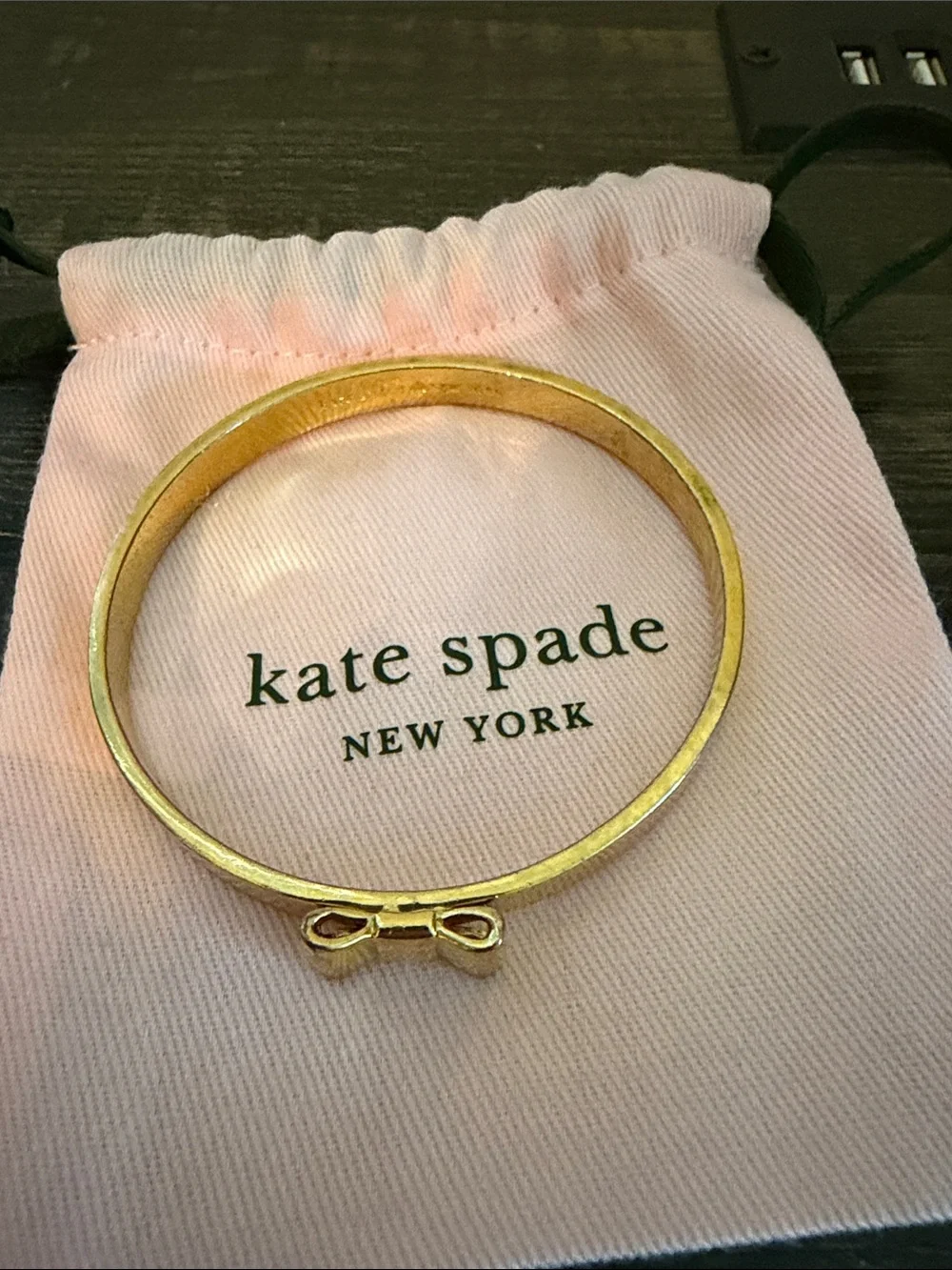 kate spade Gold Bow Bangle Bracelet